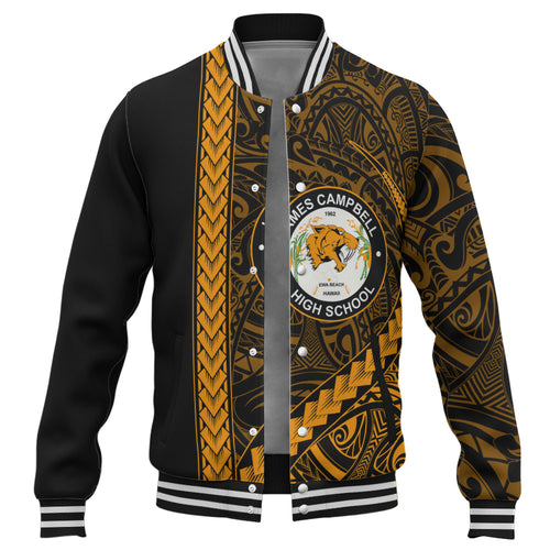 James Campbell High School Baseball Jacket Tribal Polynesian Pride Style