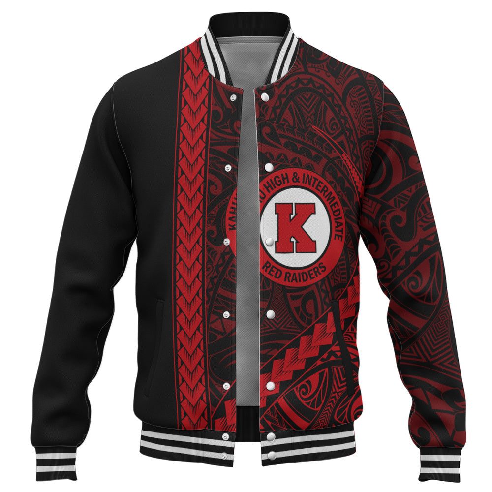 Kahuku High & Intermediate School Baseball Jacket Tribal Polynesian Pride Style