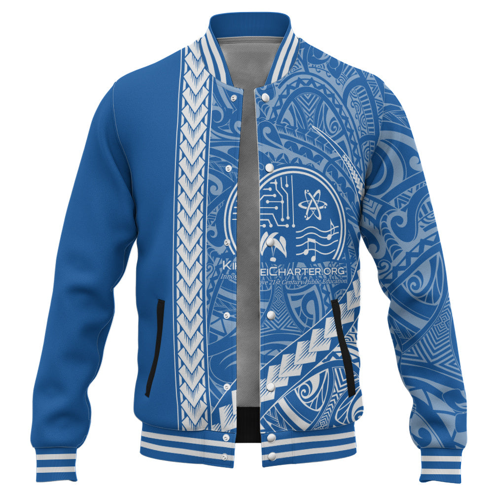 Kihei Charter School Baseball Jacket Tribal Polynesian Pride Style