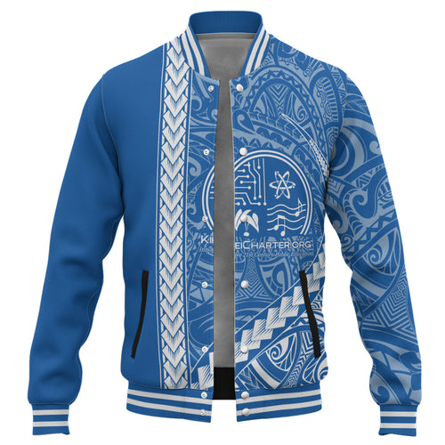 Kihei Charter School Baseball Jacket Tribal Polynesian Pride Style