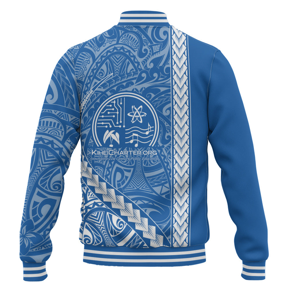 Kihei Charter School Baseball Jacket Tribal Polynesian Pride Style