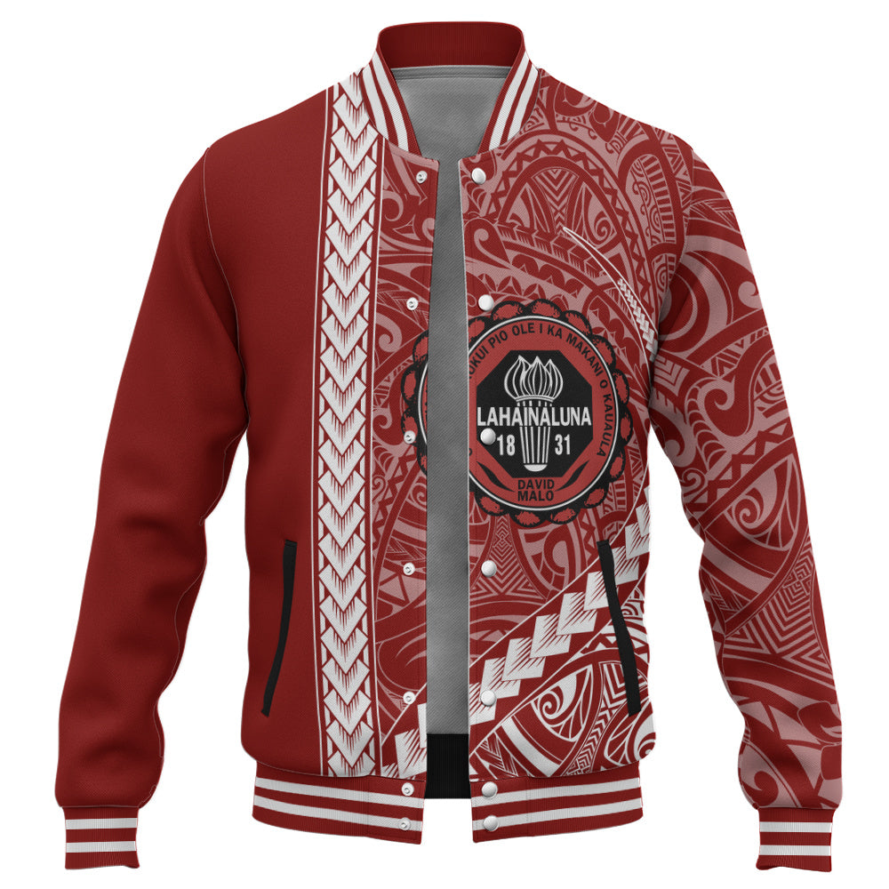 Lahainaluna High School Baseball Jacket Tribal Polynesian Pride Style
