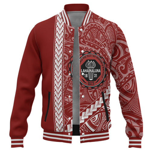 Lahainaluna High School Baseball Jacket Tribal Polynesian Pride Style