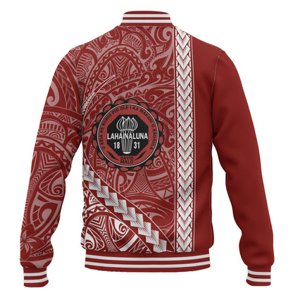 Lahainaluna High School Baseball Jacket Tribal Polynesian Pride Style
