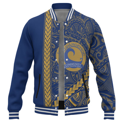 Laupāhoehoe Community Public Charter School Baseball Jacket Tribal Polynesian Pride Style