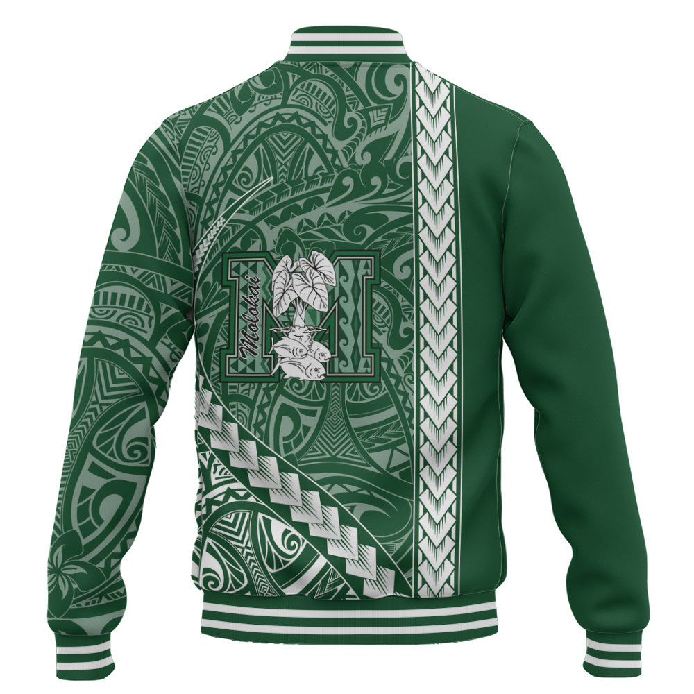 Molokaʻi High School Baseball Jacket Tribal Polynesian Pride Style