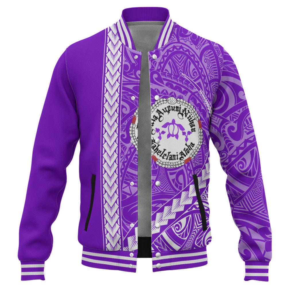 Ni'ihau High and Elementary School Baseball Jacket Tribal Polynesian Pride Style