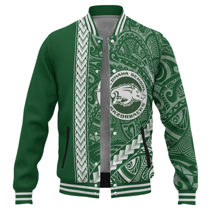 Olomana High & Intermediate School Baseball Jacket Tribal Polynesian Pride Style