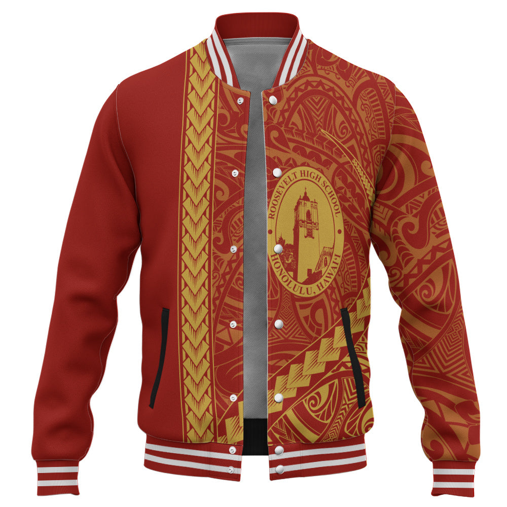 President Theodore Roosevelt High School Baseball Jacket Tribal Polynesian Pride Style