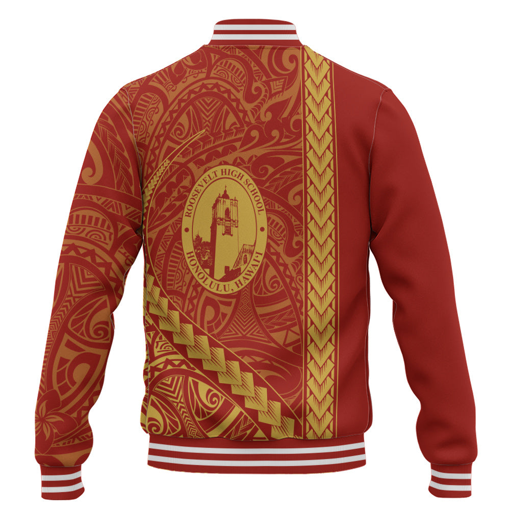 President Theodore Roosevelt High School Baseball Jacket Tribal Polynesian Pride Style