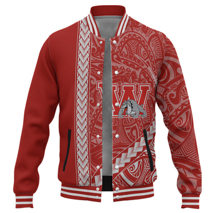 Waialua High and Intermediate School Baseball Jacket Tribal Polynesian Pride Style