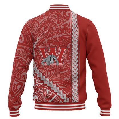 Waialua High and Intermediate School Baseball Jacket Tribal Polynesian Pride Style