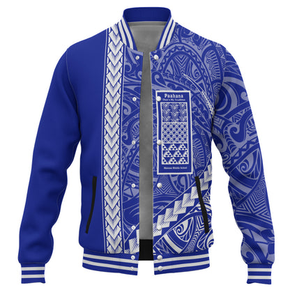 Waimea Middle Public Conversion Charter School Baseball Jacket Tribal Polynesian Pride Style