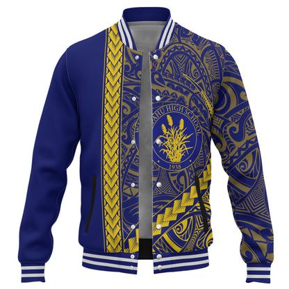 Waipahu High School Baseball Jacket Tribal Polynesian Pride Style