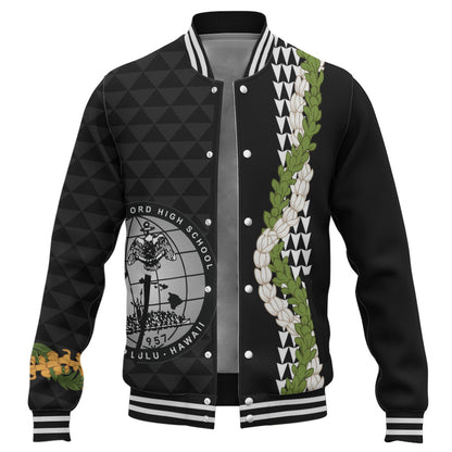Admiral Arthur W. Radford High School Baseball Jacket Puakenikeni Maile Flower Lei