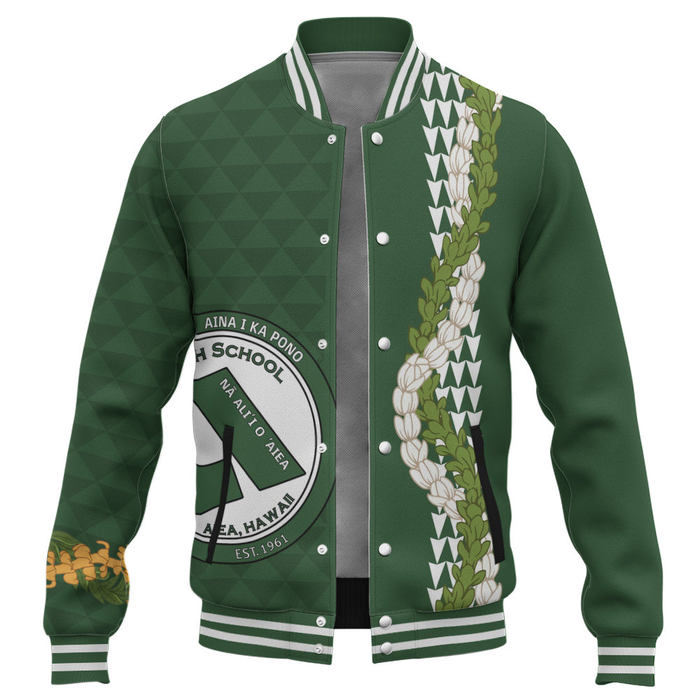 ʻAiea High School Baseball Jacket Puakenikeni Maile Flower Lei