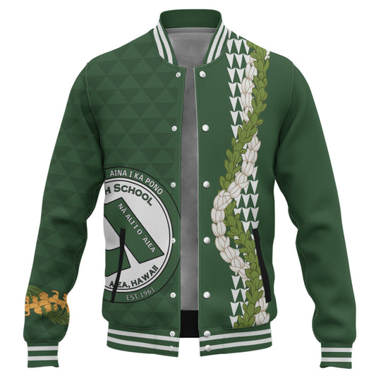 ʻAiea High School Baseball Jacket Puakenikeni Maile Flower Lei