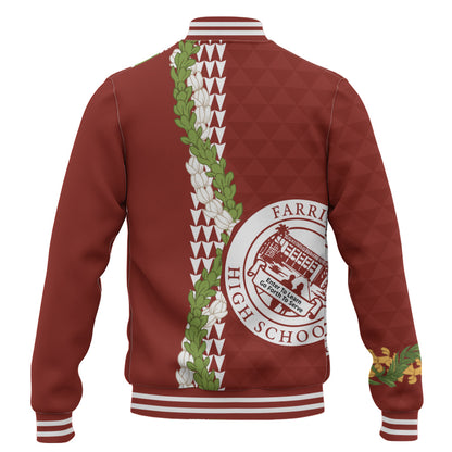 Farrington High School Baseball Jacket Puakenikeni Maile Flower Lei