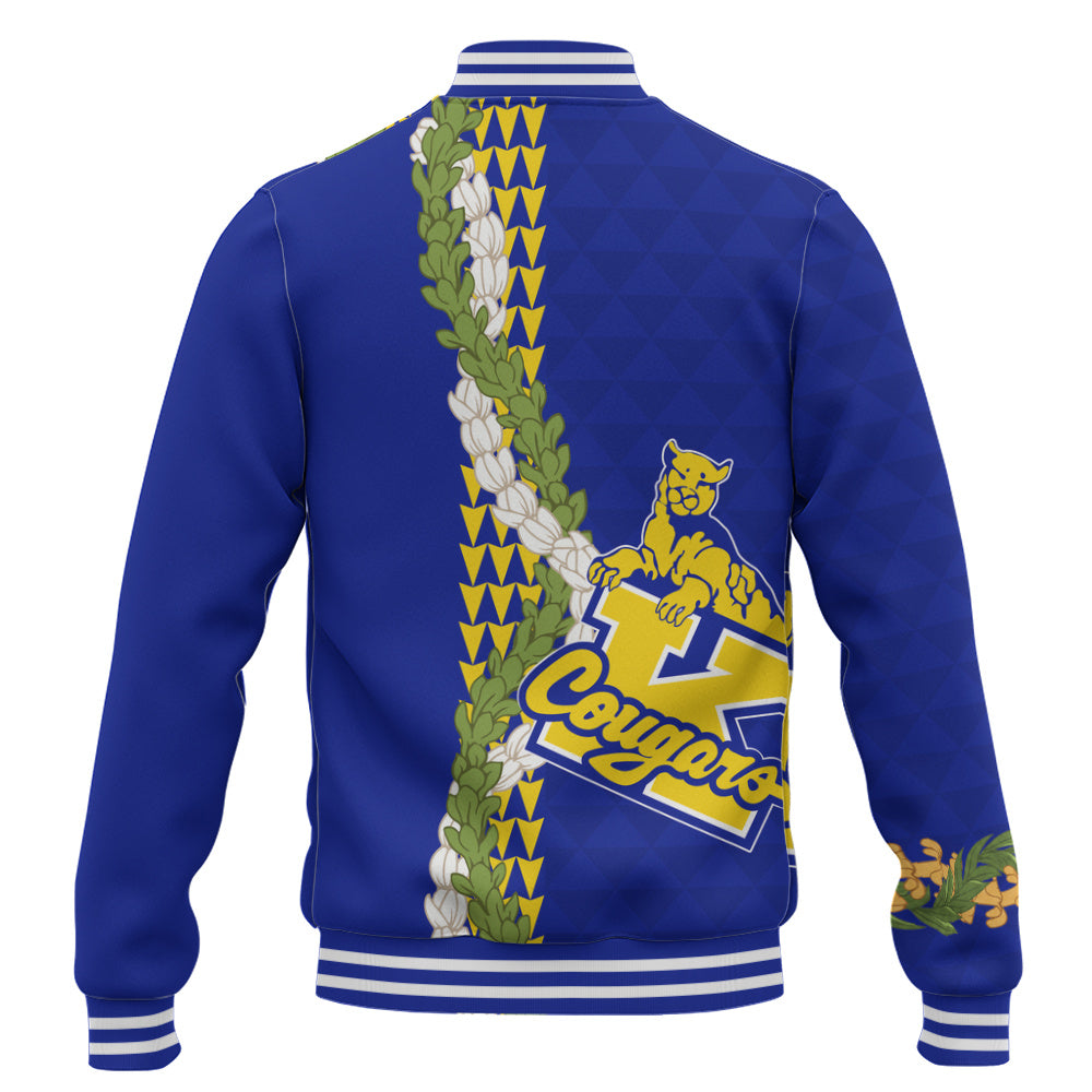 Henry J. Kaiser High School (Hawaii) Baseball Jacket Puakenikeni Maile Flower Lei