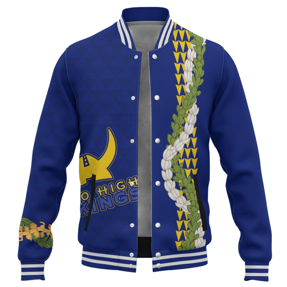Hilo High School Baseball Jacket Puakenikeni Maile Flower Lei