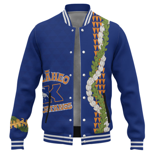 Kalaheo High School Baseball Jacket Puakenikeni Maile Flower Lei