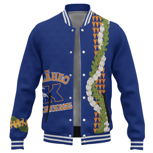 Kalaheo High School Baseball Jacket Puakenikeni Maile Flower Lei