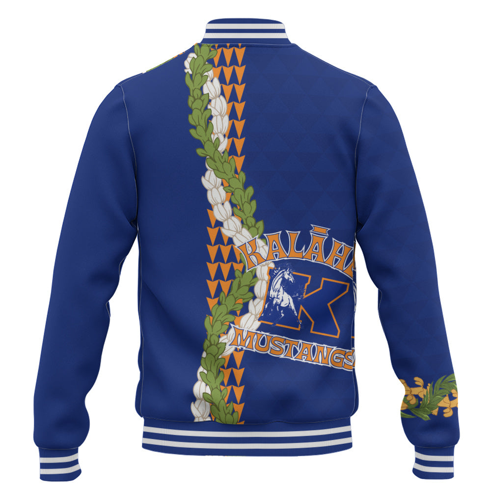 Kalaheo High School Baseball Jacket Puakenikeni Maile Flower Lei