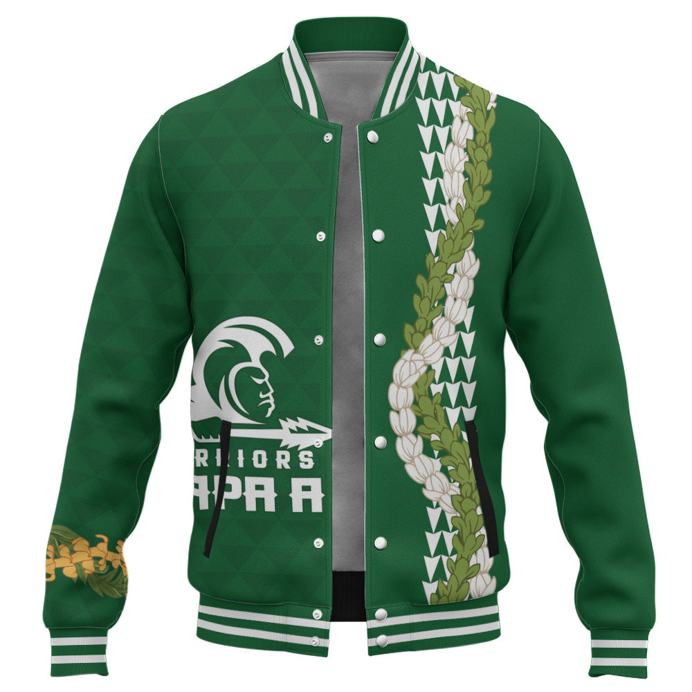 Kapaa High School Baseball Jacket Puakenikeni Maile Flower Lei