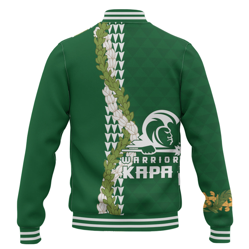 Kapaa High School Baseball Jacket Puakenikeni Maile Flower Lei