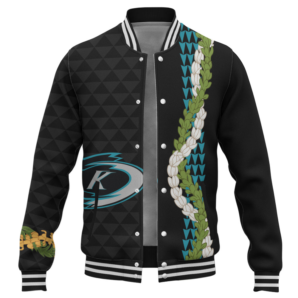 Kapolei High School Baseball Jacket Puakenikeni Maile Flower Lei