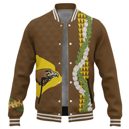 ke kula o ehunuikaimalino Baseball Jacket Puakenikeni Maile Flower Lei