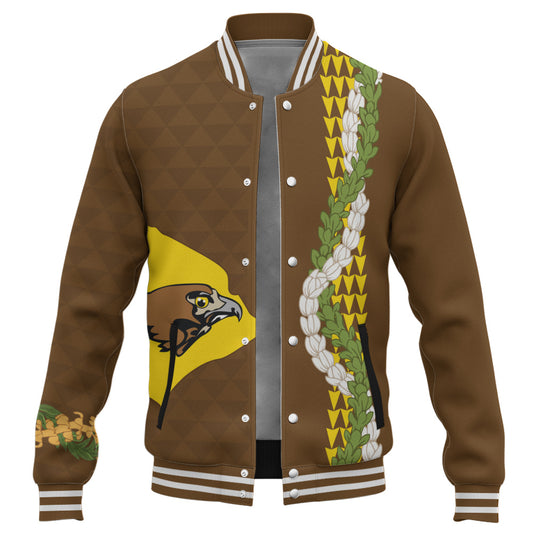 ke kula o ehunuikaimalino Baseball Jacket Puakenikeni Maile Flower Lei
