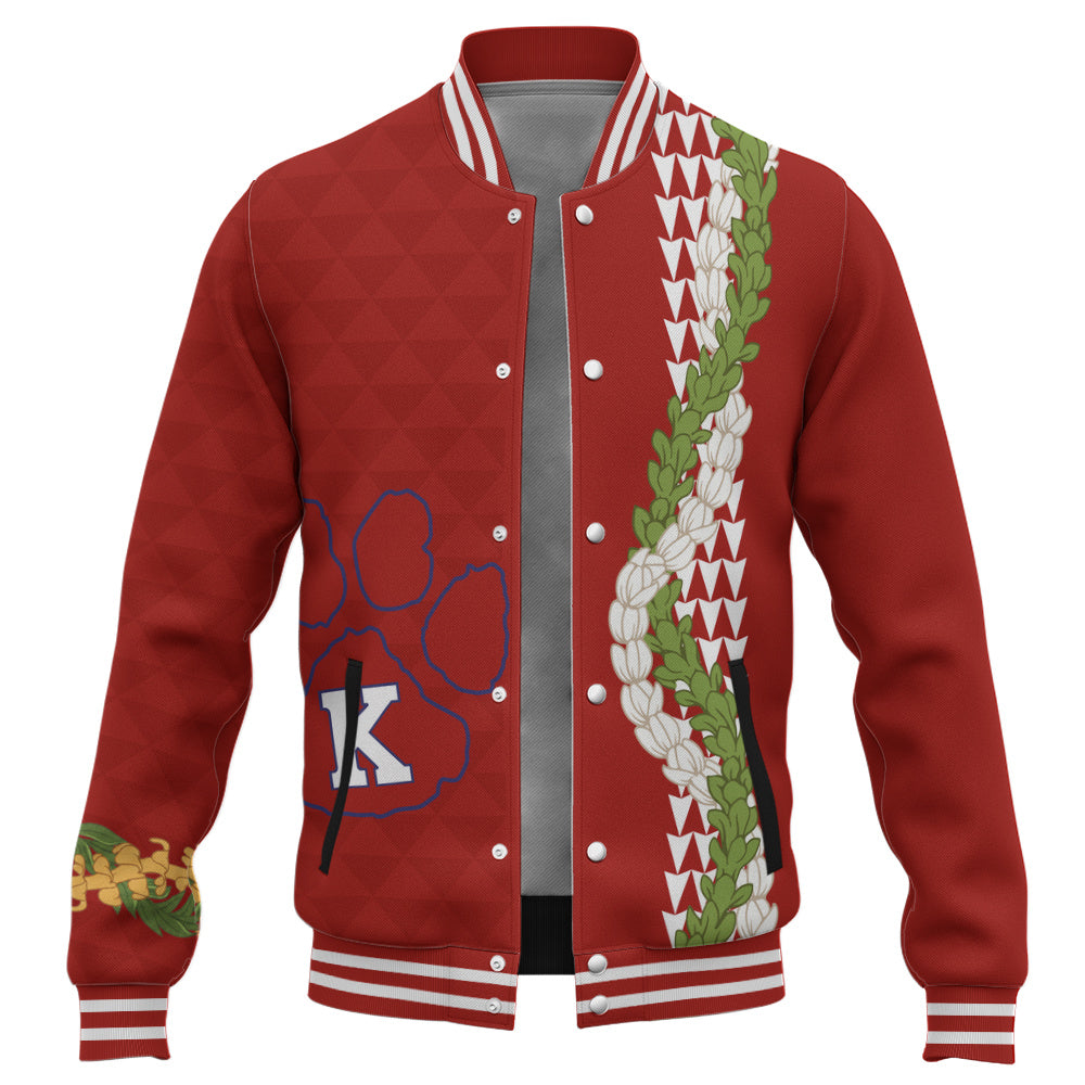 Keaʻau High School Baseball Jacket Puakenikeni Maile Flower Lei