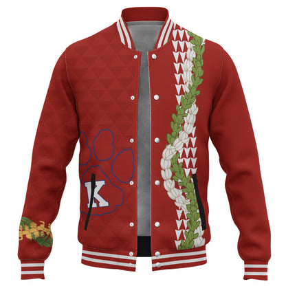 Keaʻau High School Baseball Jacket Puakenikeni Maile Flower Lei