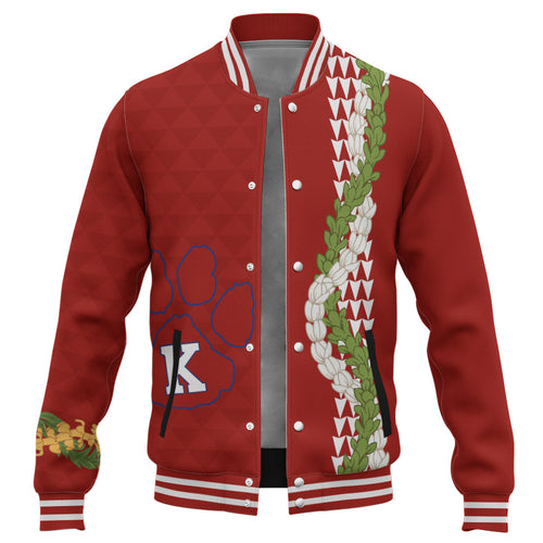 Keaʻau High School Baseball Jacket Puakenikeni Maile Flower Lei