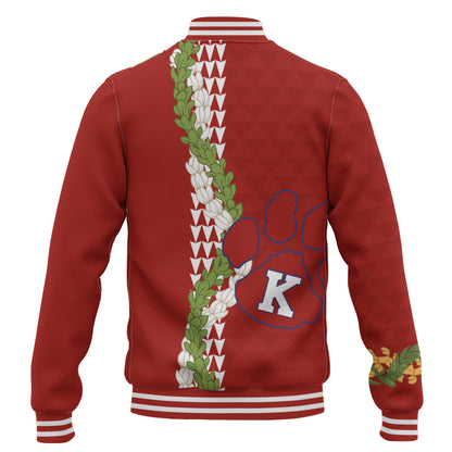 Keaʻau High School Baseball Jacket Puakenikeni Maile Flower Lei