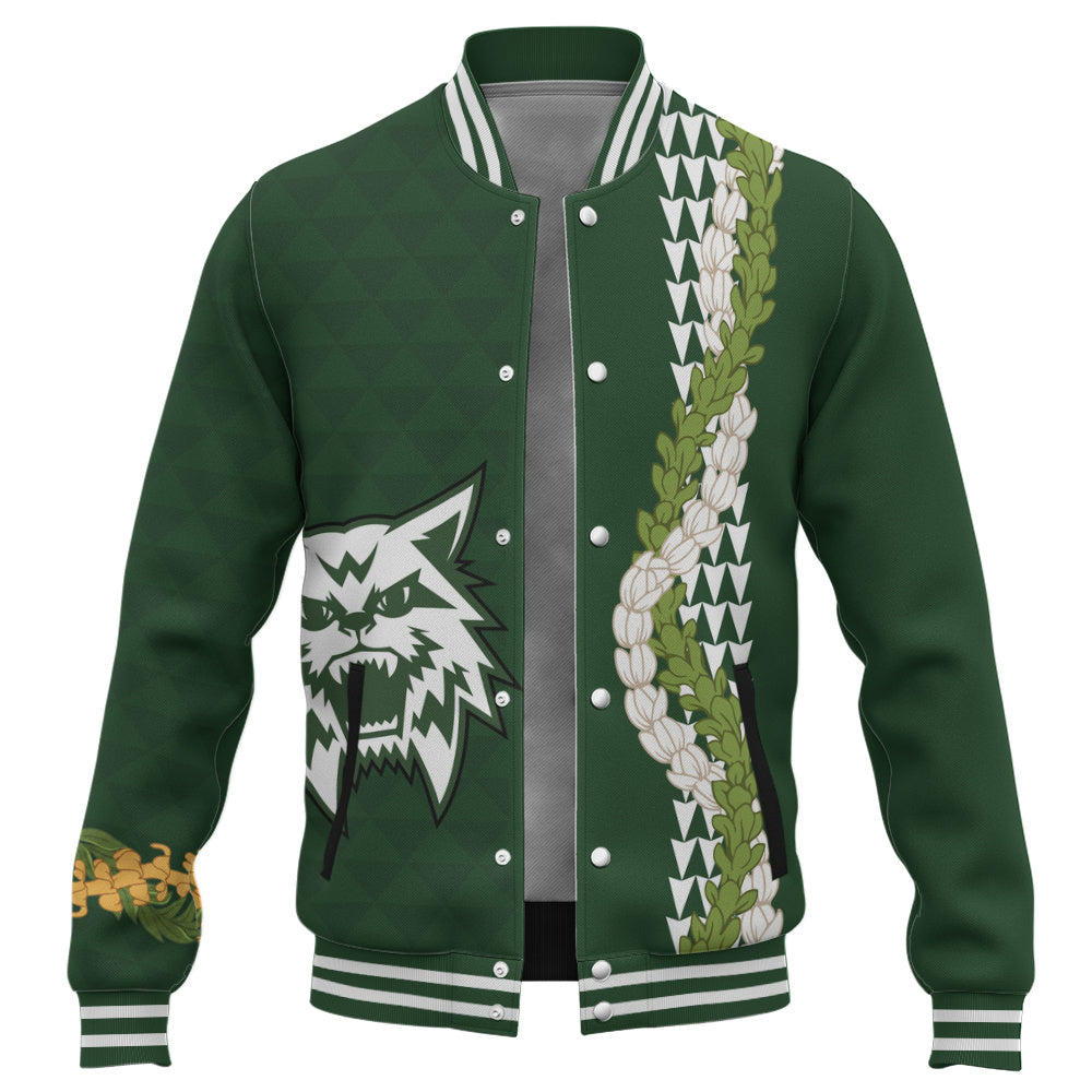 Konawaena High School Baseball Jacket Puakenikeni Maile Flower Lei