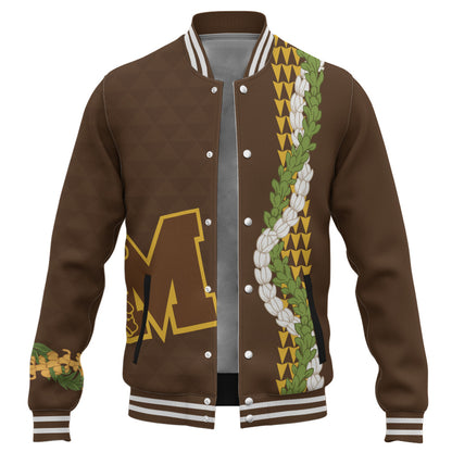 Mililani High School Baseball Jacket Puakenikeni Maile Flower Lei