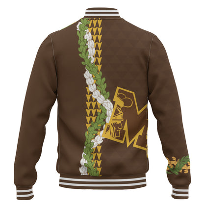 Mililani High School Baseball Jacket Puakenikeni Maile Flower Lei