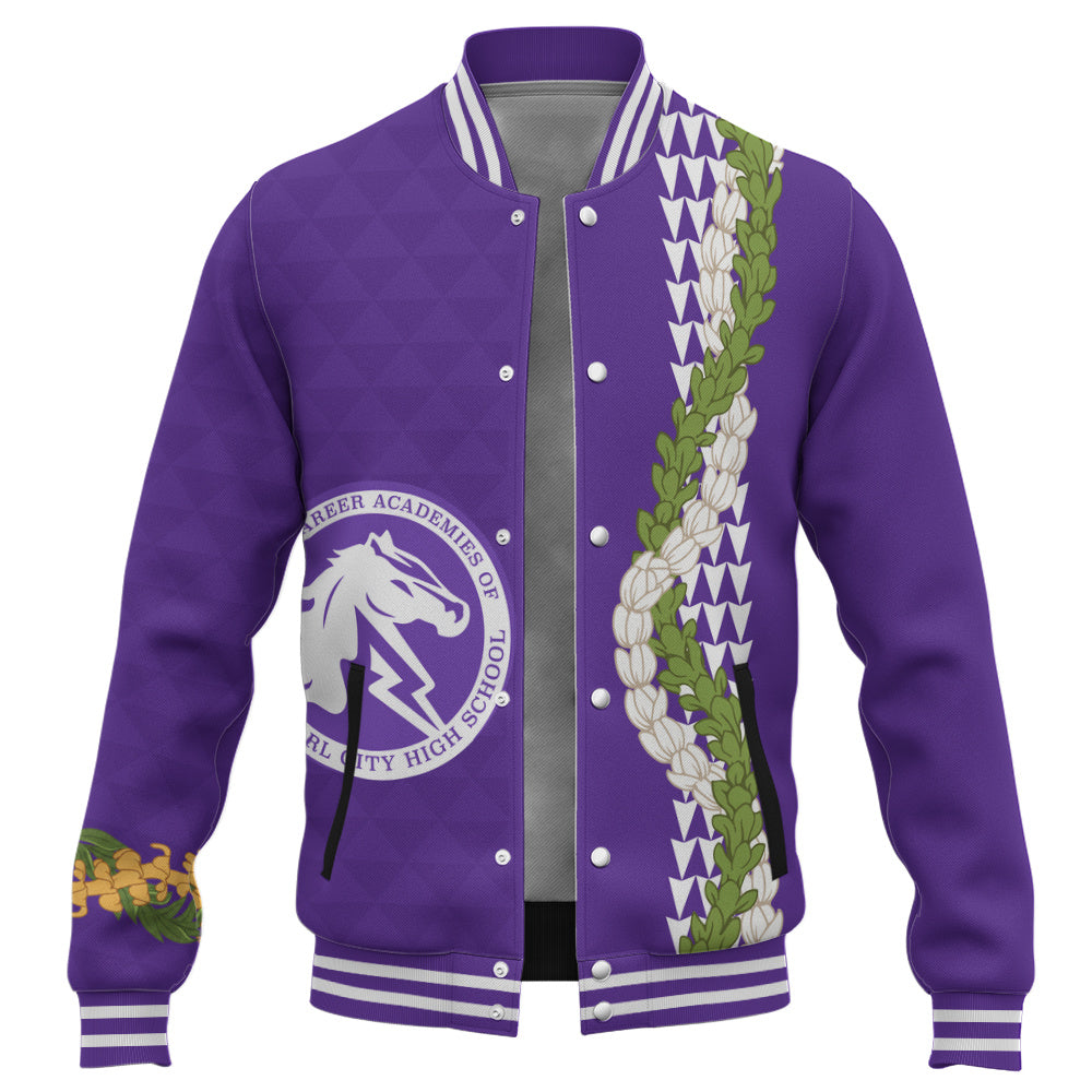 Pearl City High School (Hawaii) Baseball Jacket Puakenikeni Maile Flower Lei