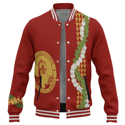 President Theodore Roosevelt High School Baseball Jacket Puakenikeni Maile Flower Lei