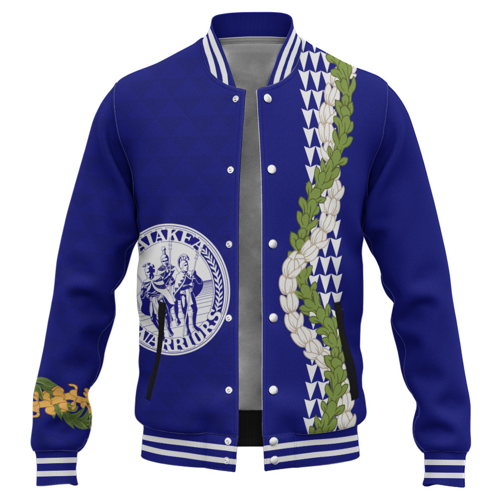 Waiakea High School Baseball Jacket Puakenikeni Maile Flower Lei