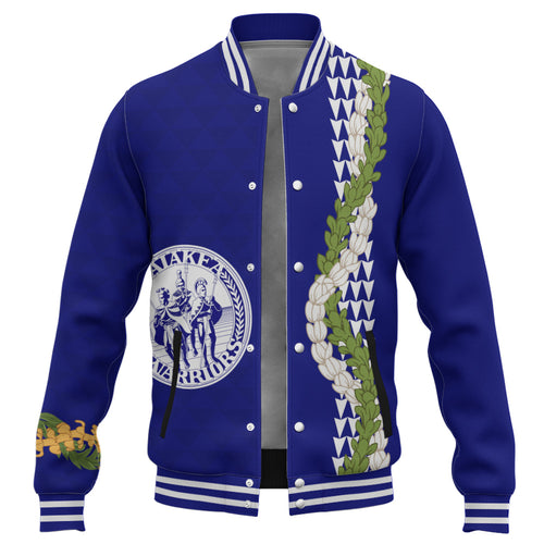 Waiakea High School Baseball Jacket Puakenikeni Maile Flower Lei