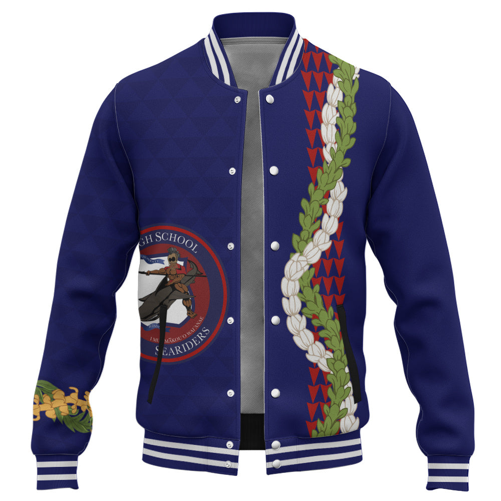 Waianae High School Baseball Jacket Puakenikeni Maile Flower Lei