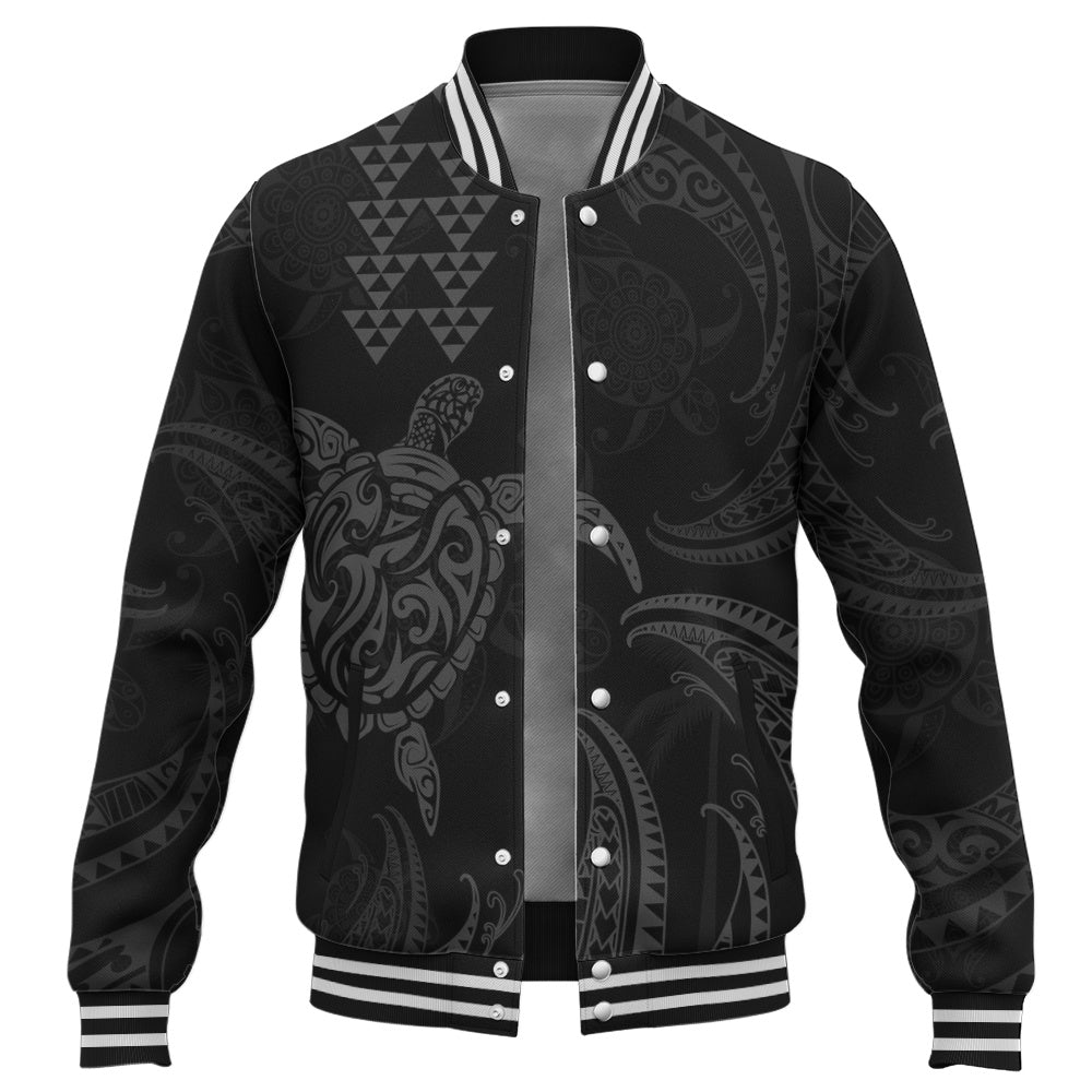 Hawaii Baseball Jacket Polynesian Turtle Tribal Ocean Spirit
