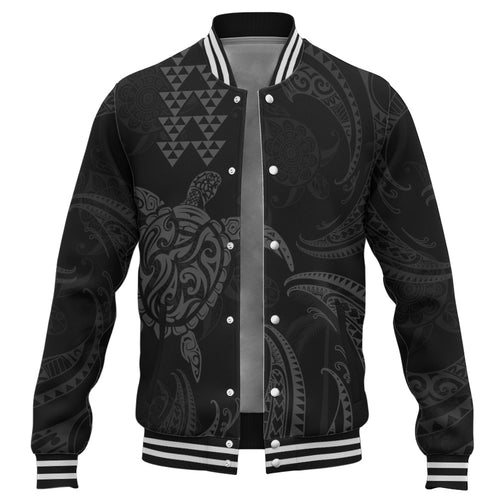 Hawaii Baseball Jacket Polynesian Turtle Tribal Ocean Spirit