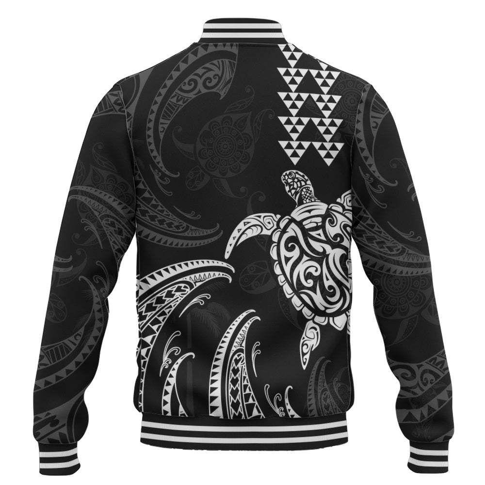 Hawaii Baseball Jacket Polynesian Turtle Tribal Ocean Spirit