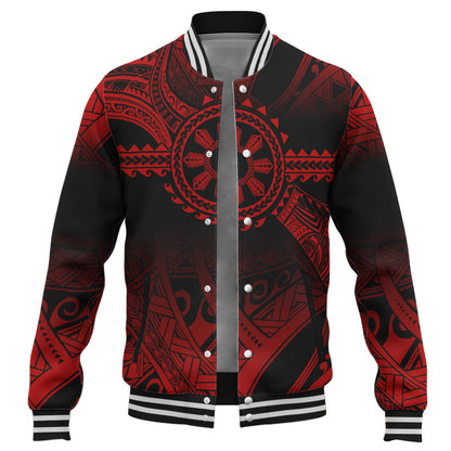 Philippines Filipinos Baseball Jacket Polynesian Tribal Sun Tribal Legacy