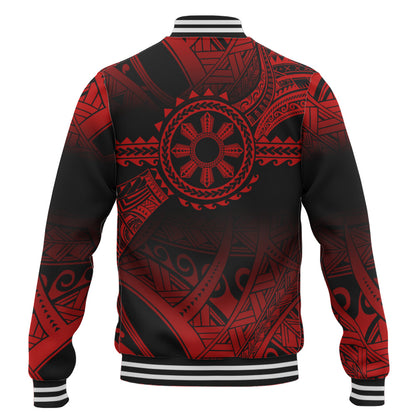 Philippines Filipinos Baseball Jacket Polynesian Tribal Sun Tribal Legacy