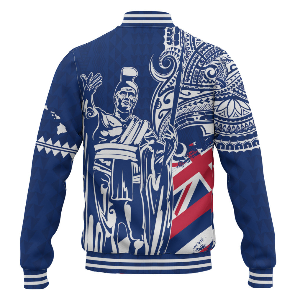 Hawaii Baseball Jacket King Kamehameha Hawaiian Flag Polynesian Pride